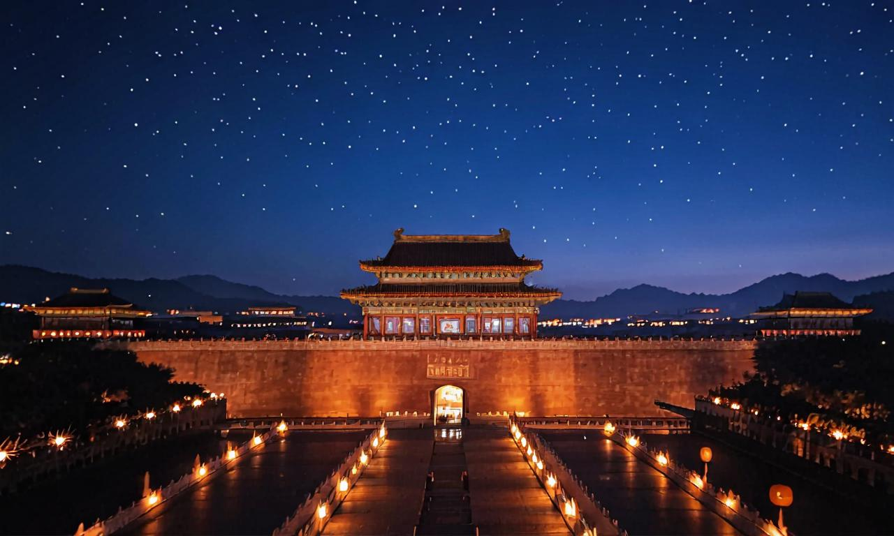古长安城中央复刻盛唐盛景 灯火连星唤忆万国来朝繁华